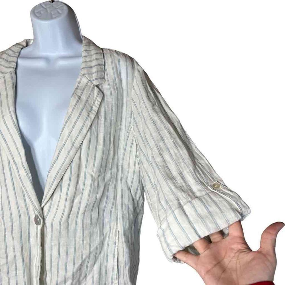 C&C California 100% Linen Blazer Size Large - Picture 4 of 10